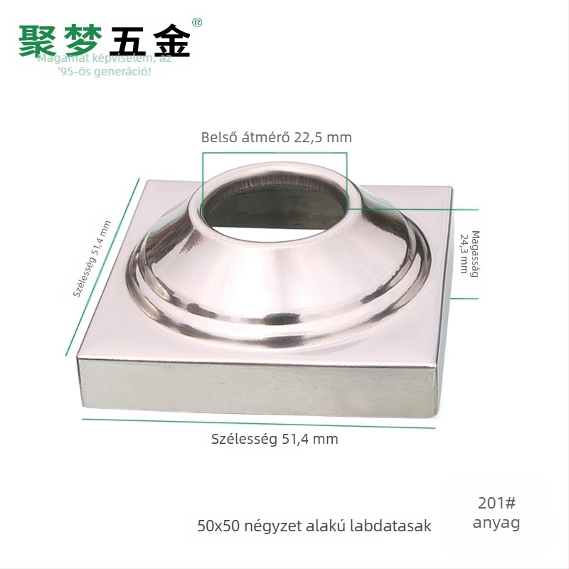Rozsdamentes acél zászlórúd alap és tartó, modell 25–120 mm, felületkezelés elektroplating, modern stílus