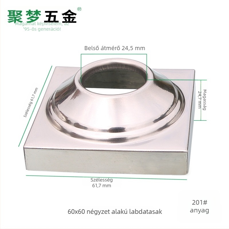Rozsdamentes acél zászlórúd alap és tartó, modell 25–120 mm, felületkezelés elektroplating, modern stílus