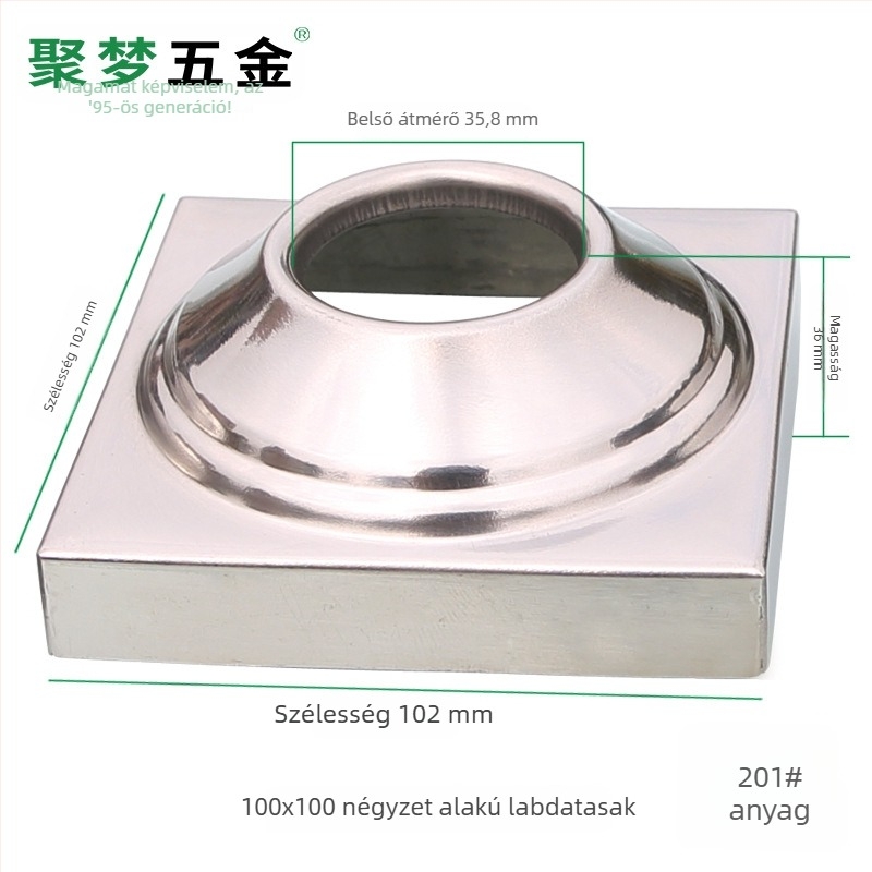 Rozsdamentes acél zászlórúd alap és tartó, modell 25–120 mm, felületkezelés elektroplating, modern stílus