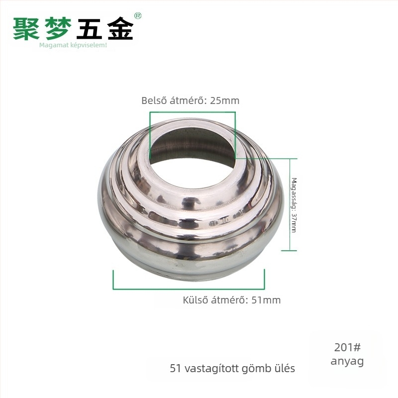 Rozsdamentes acél zászlórúd alap és tartó, modell 25–120 mm, felületkezelés elektroplating, modern stílus