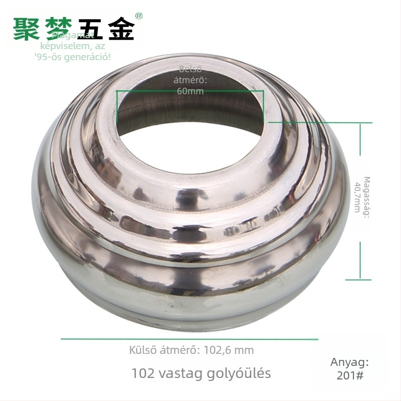 Rozsdamentes acél zászlórúd alap és tartó, modell 25–120 mm, felületkezelés elektroplating, modern stílus