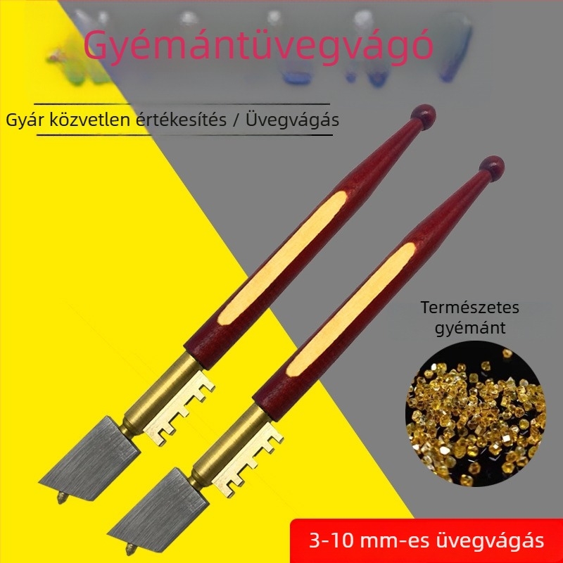 Yuesong görgős üvegvágó – üveg és csempe vágására, volfrámszilárd acél és gyémánt vég
