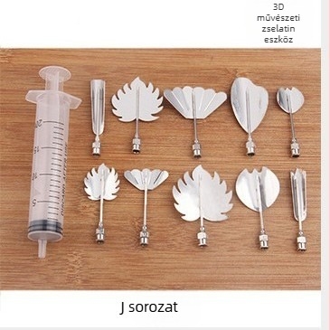 Rozsdamentes acélból készült díszítő cső – szabálytalan alakú, sütemények díszítéséhez