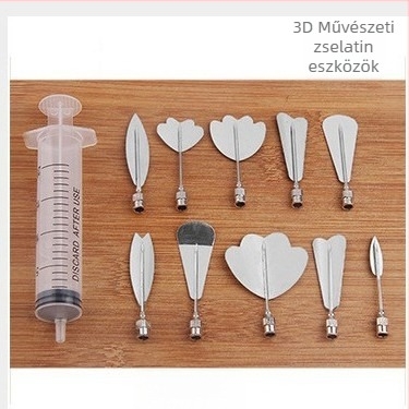 Rozsdamentes acélból készült díszítő cső – szabálytalan alakú, sütemények díszítéséhez