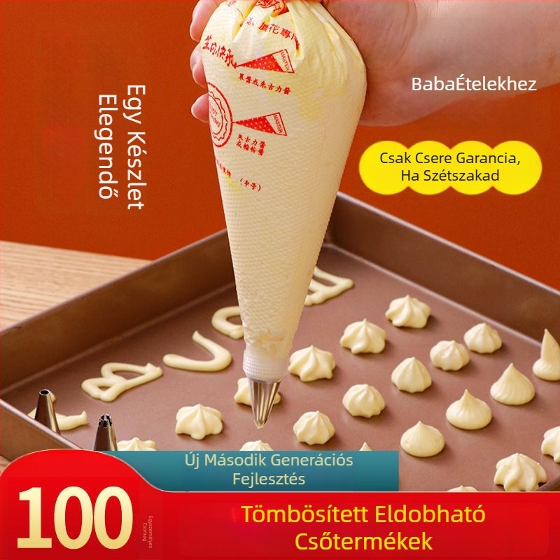 Díszítő tasak PET anyagból, 100 darabos készlet, Little Chef Girl