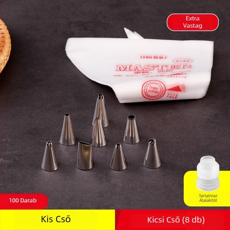 Díszítő tasak PET anyagból, 100 darabos készlet, Little Chef Girl