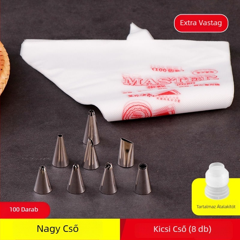 Díszítő tasak PET anyagból, 100 darabos készlet, Little Chef Girl