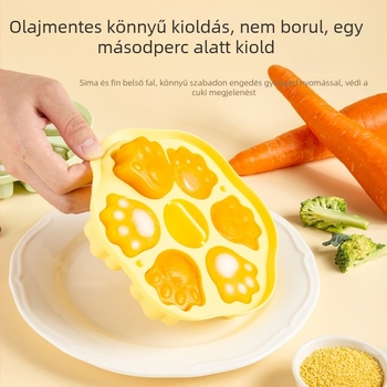 Szilikon babaélelmiszer-forma gőzöléshez és sütéshez – élelmiszerbiztonságú tortaforma, rajzfilmszerű dizájn, szabálytalan alak, családi használatra