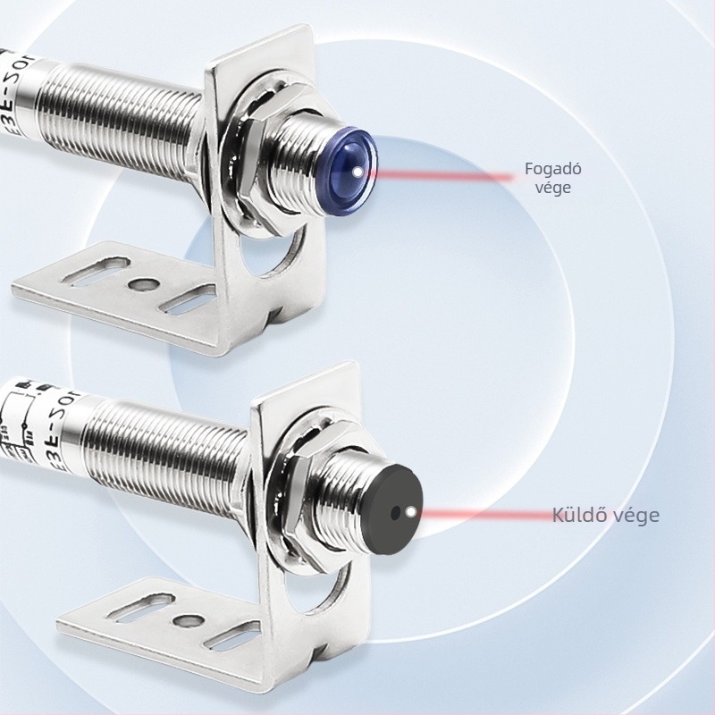 Lézeres áthaladó infravörös optoelektronikus kapcsoló, 20 m érzékelési távolság, 12 V bemenet, 1 μs válaszidő, IP65