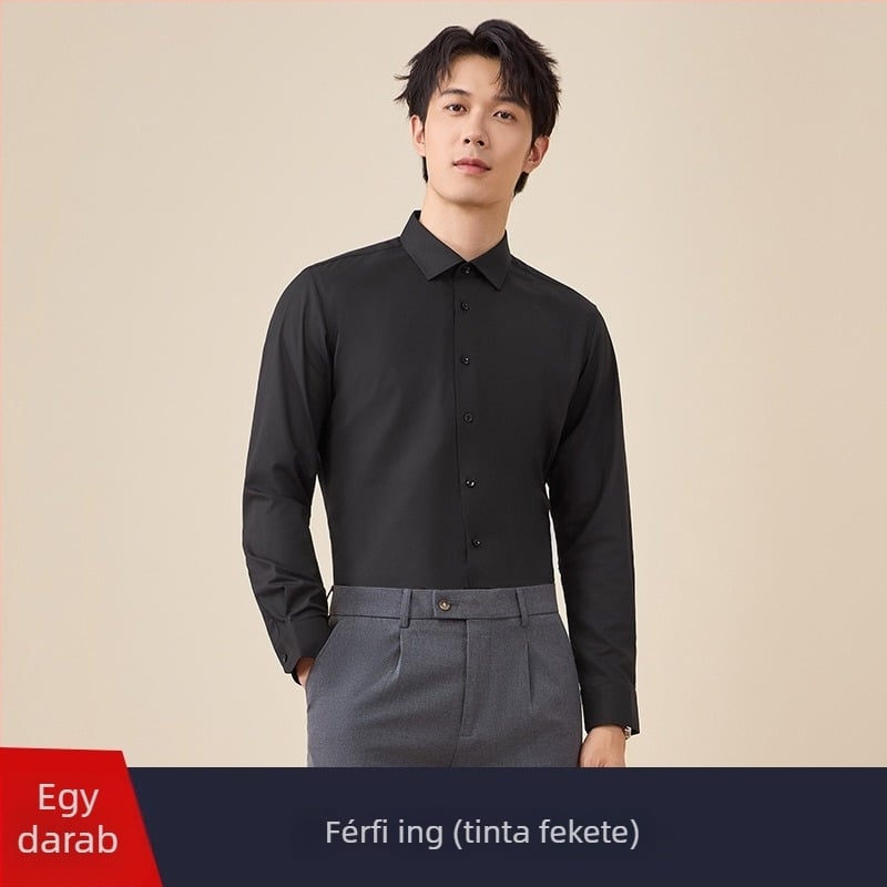 Férfi duplagombos öltöny, szűk szabás, sík gallér, hát középső hasítás, poliészter 67,8%