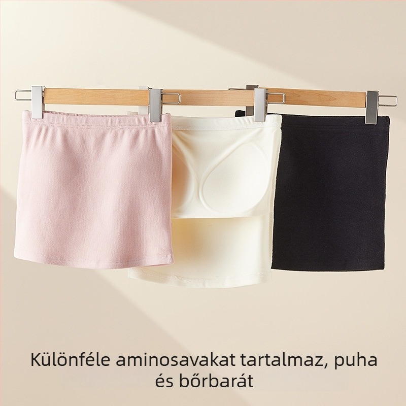 Flízzel bélelt váll nélküli bustier, téli meleg belső felső esküvői ruhához