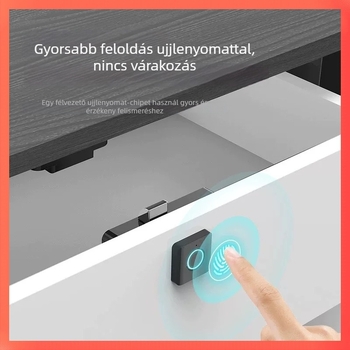 Biometrikus fiók- és szekrényzár ujjlenyomat és jelszóval, Type-C interfész, K-16 modell