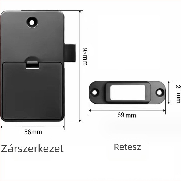 Biometrikus fiók- és szekrényzár ujjlenyomat és jelszóval, Type-C interfész, K-16 modell