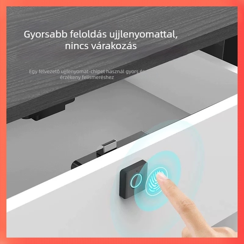 Biometrikus fiók- és szekrényzár ujjlenyomat és jelszóval, Type-C interfész, K-16 modell