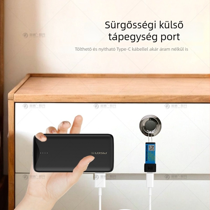Sincerity ABS Intelligens Elektronikus Bútorzár Fiókokhoz — Modell JCDS-BMZWLYS-REV.2.0, 18 ujjlenyomat kapacitás
