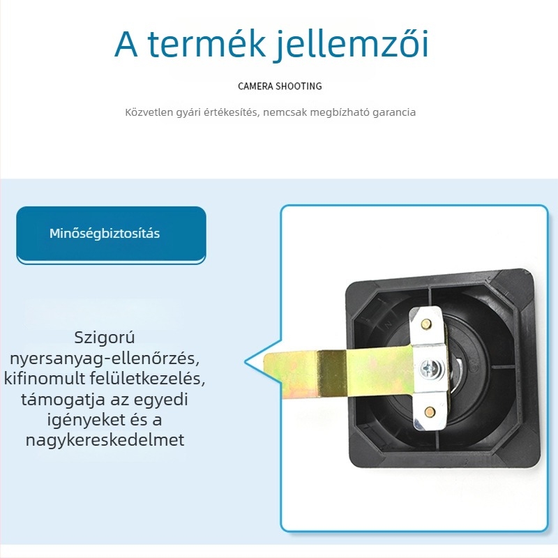 Mortise zár műanyag házban kompakt szekrényekhez, modell XK118-3P, alkalmas szerszámoszekrényekhez és irodai bútorokhoz, modern minimál stílus