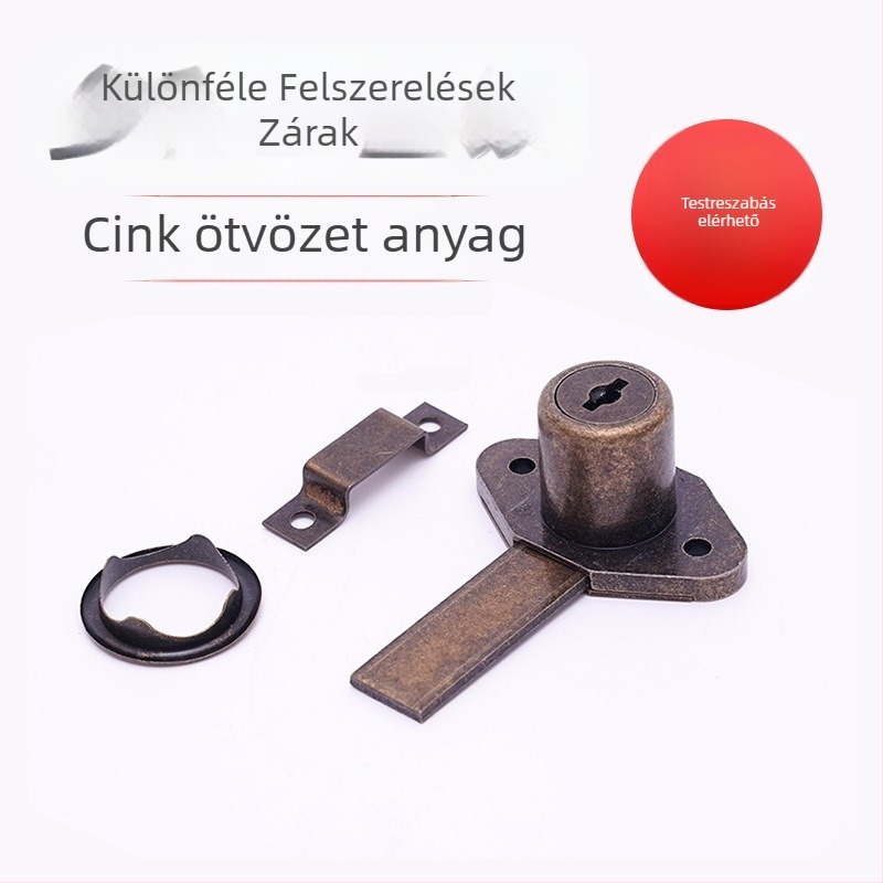 Diamond Lock zár szekrényekhez és irodai bútorokhoz — cinkötvözet, Tongfu márka, modell Diamond lock, stílus modern egyszerűség