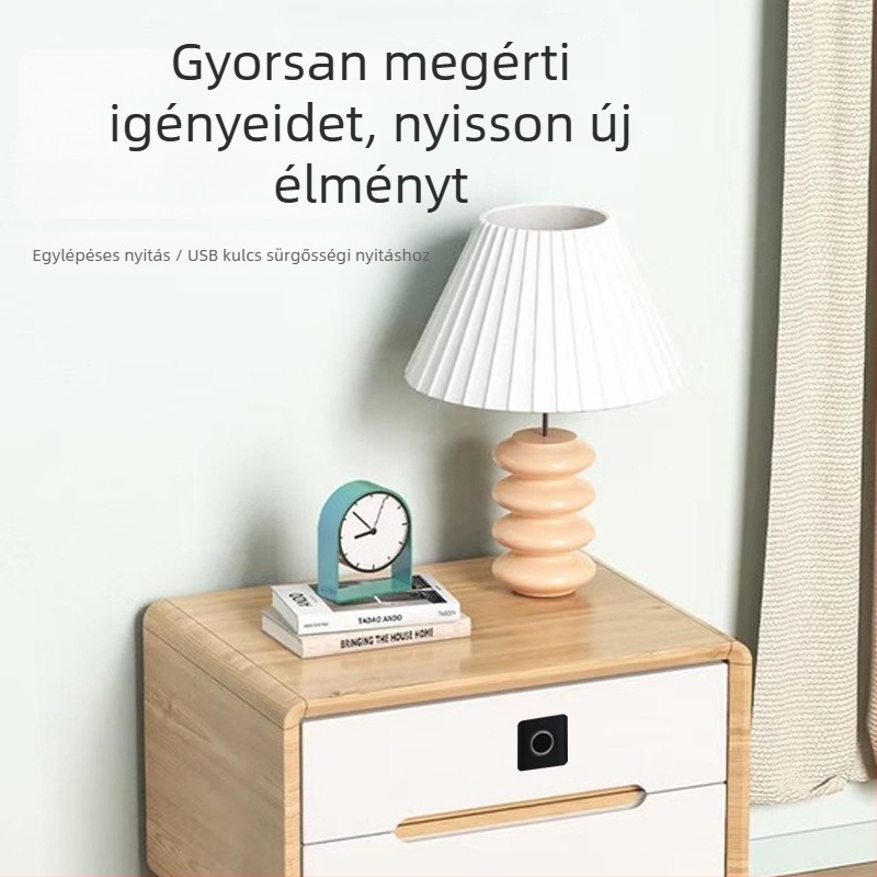 Intelligens Bluetooth ujjlenyomatos fiókzár irodai bútorokhoz – alumíniumötvözet, MWZ005, beágyazott stílus