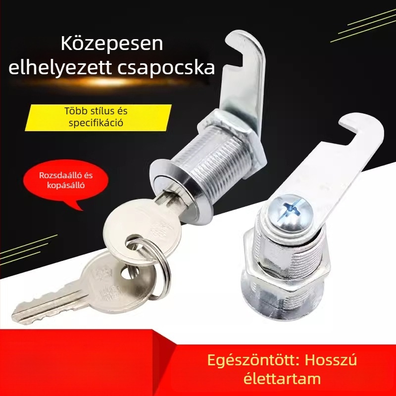 Szekrényzár forgó nyelvvel – DG, modell 111, cink ötvözet, modern egyszerű dizájn