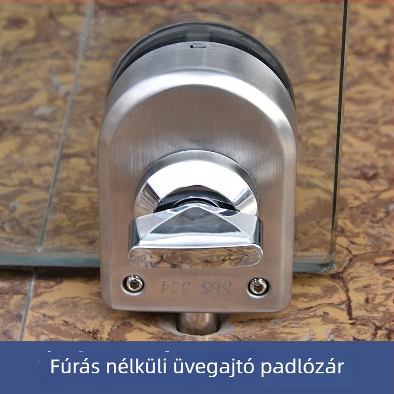 Fúrásmentes üvegajtó zár (Minta 11A, Xibyxin márka, Rozsdamentes acél, Üvegajtókhoz, Modern egyszerű stílus)