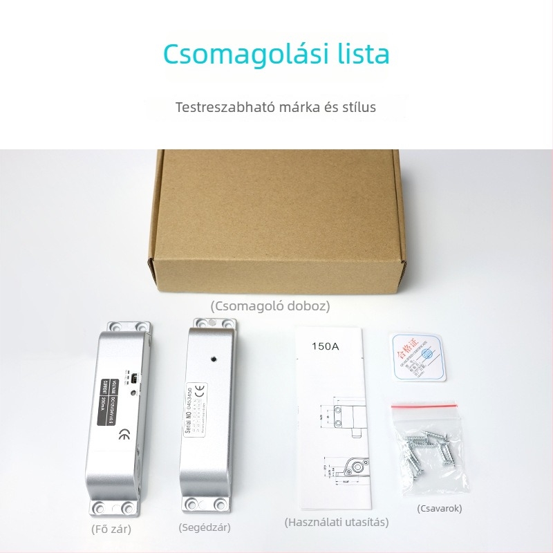Deyang Enpu felületre szerelt elektromos zár mortise ajtókhoz, üveg/fa/metál ajtókhoz, test korrózus ötvözet test, DC12V/DC24V, 0/3/6 s késleltetés