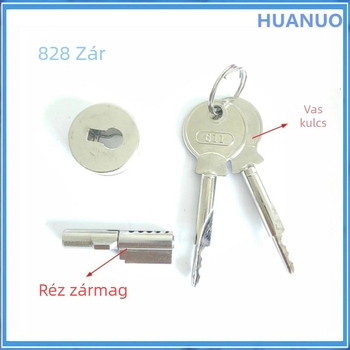 HUANUO 818 Vasból készült zár vitrinekhez és bútorokhoz, üveges tolóajtókhoz és ékszeres szekrényekhez