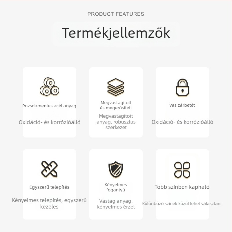 Teljes hangtalan mechanikus beltéri ajtózárkészlet – fürdőszoba és hálószoba ajtókhoz
