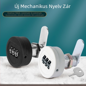 Irodai bútorszéf zár | Új 3‑pozíciós forgó nyelv | Ötvözet + műanyag | Strength