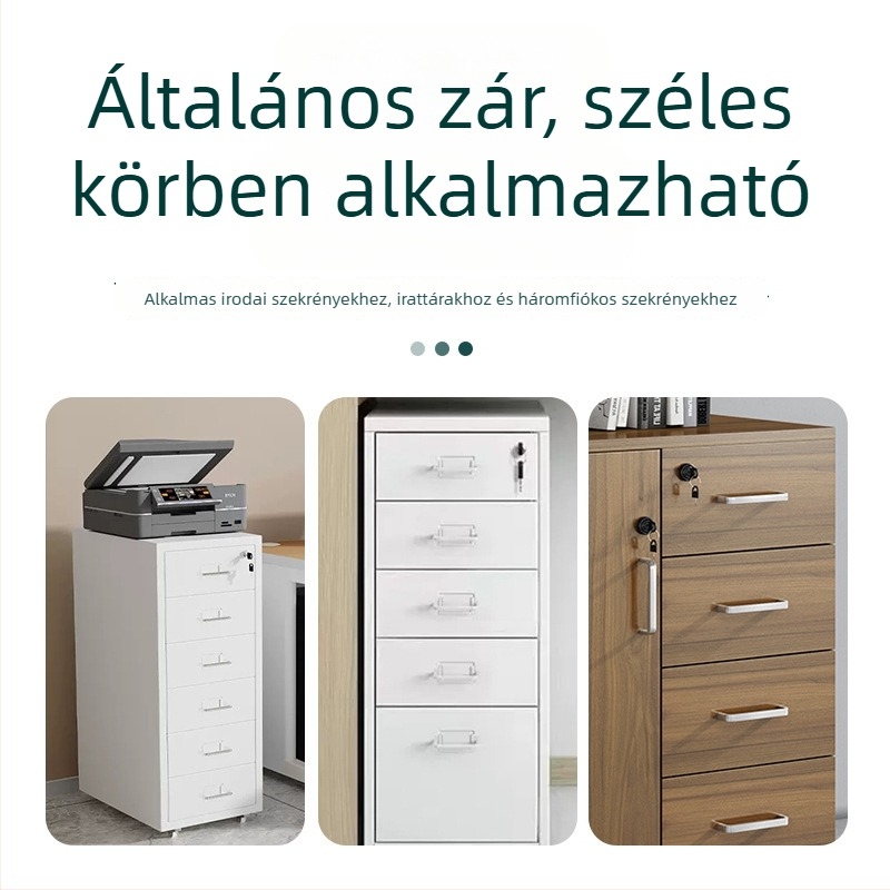 Top Valley fiókzár hárompontos lezárással, cinkötvözetből, modell Triple drawer lock, stílus Light Luxury