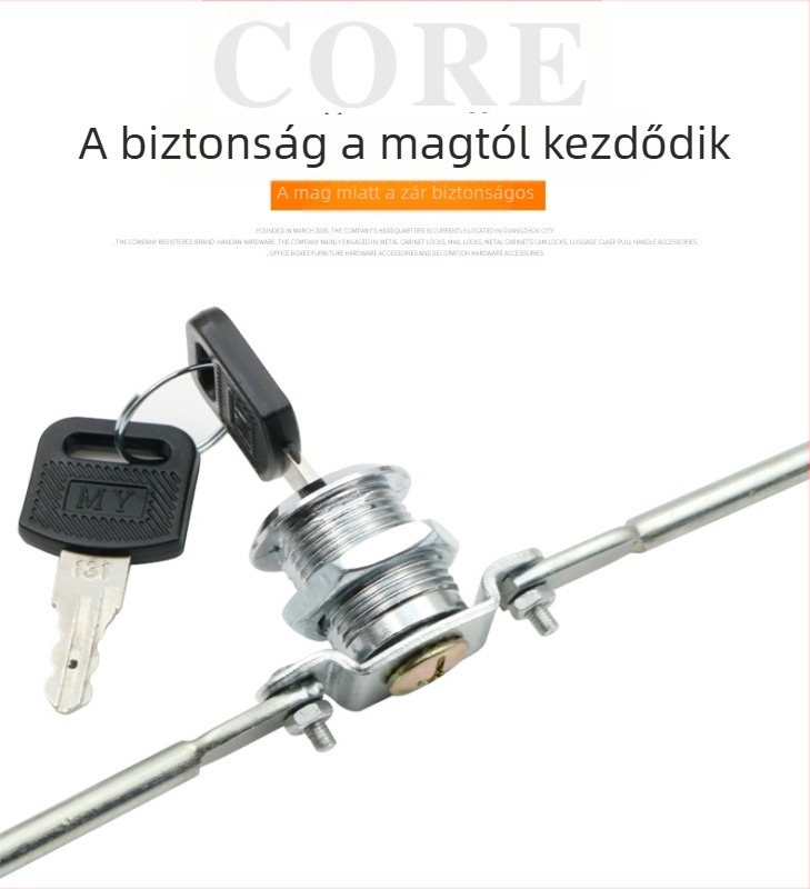 MY Pozitív magú zár karos kivitel, fém szekrényekhez, elektromos szekrényekhez és elosztódobozokhoz