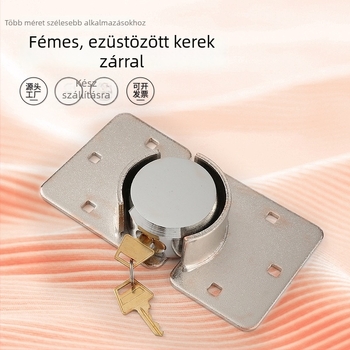 73# kerek acél zár, 45# acélból, 4,5 mm nikkel bevonat csattal, kültéri ajtókhoz, nagy raktárakhoz és utánfutóajtókhoz