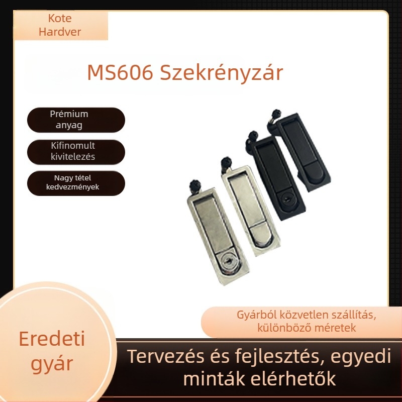MS606 szekrényzár, cinkötvözet, csukló-stílus