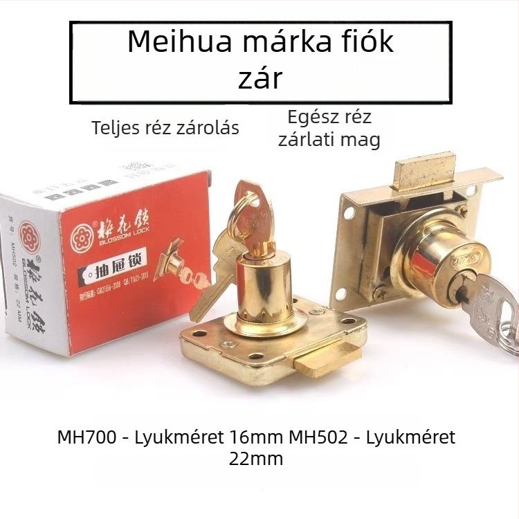 Plum Blossom réz záróhenger fiókhoz és irattartó szekrényhez, MH700 modell, modern minimalist stílus