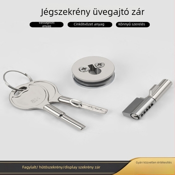 Vitrinzár cink ötvözetből, modell 2312, alkalmazási terület: fagylaltos vitrinek, hűtő vitrinek és vitrínajtók, márka Willy has hardware, stílus modern egyszerű