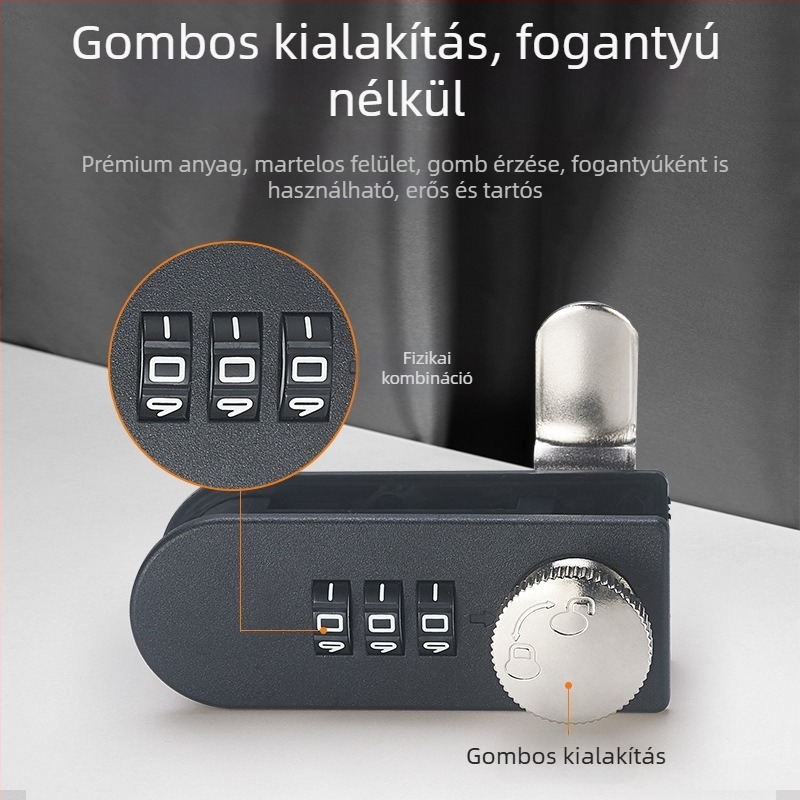 Fiókzár digitális kóddal, cinkötvözetből, modell JFL138, fiókokhoz, magáncímke elérhető