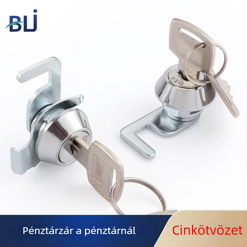 Pénztárfiók zárócilinder, BLJ 66213CP-9, cinkötvözet, háztartási és irodai használatra, modern minimalista stílus.