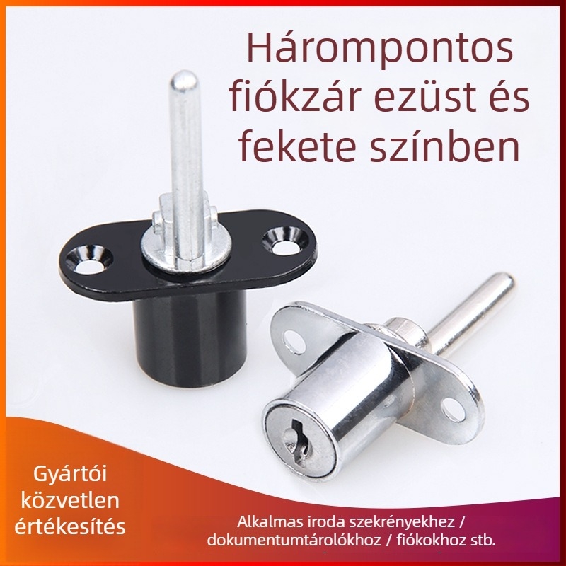 Fiókzár fájl szekrényhez három összekapcsolódó fiókkal — modell 288-16-19, cinkötvözet, Gu Rui márka, modern minimalist stílus
