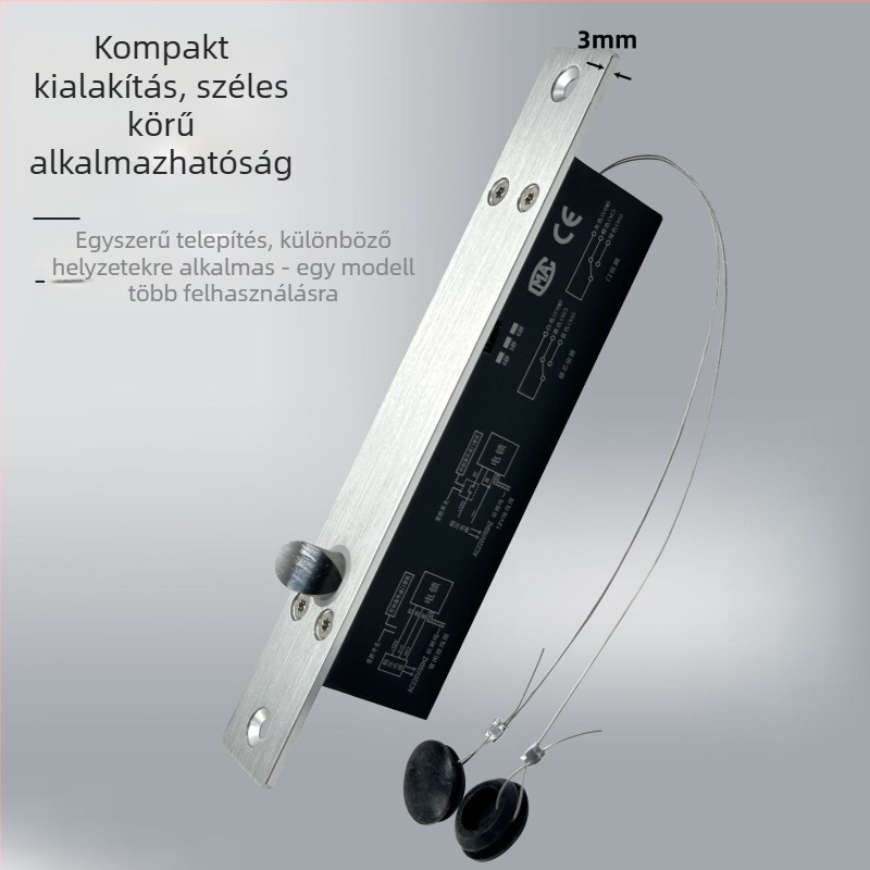 Beágyazott rejtett elektromos zár üveges ajtókhoz — alumíniumötvözet panel, kötél típusú modell, modern minimalista stílus
