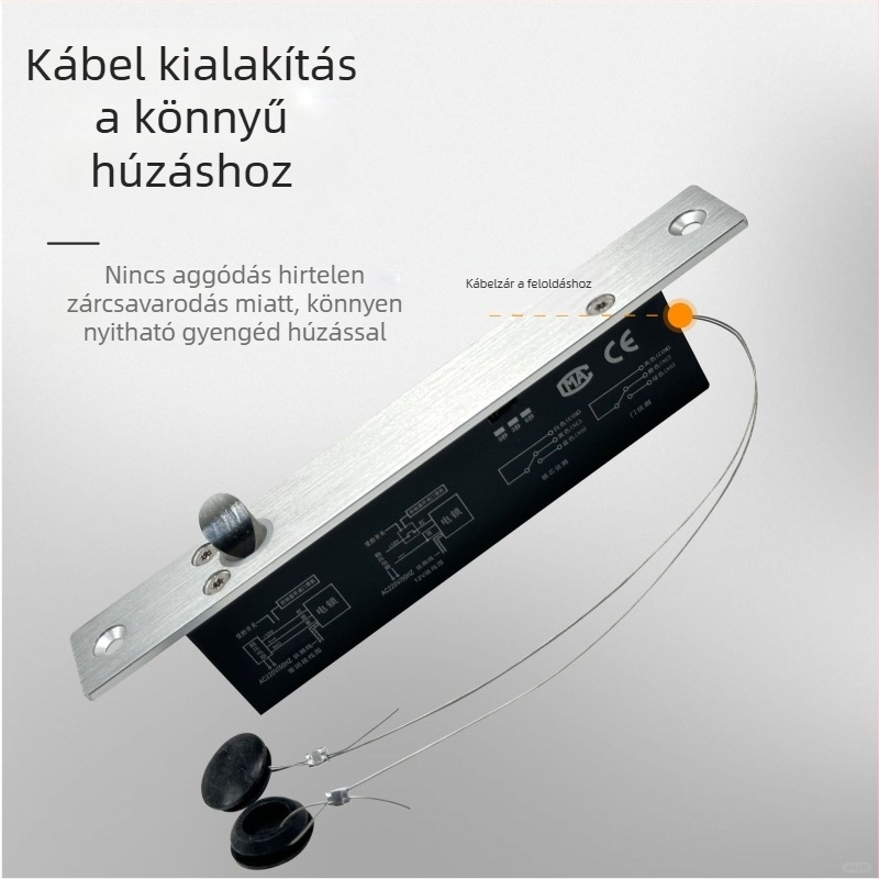 Beágyazott rejtett elektromos zár üveges ajtókhoz — alumíniumötvözet panel, kötél típusú modell, modern minimalista stílus