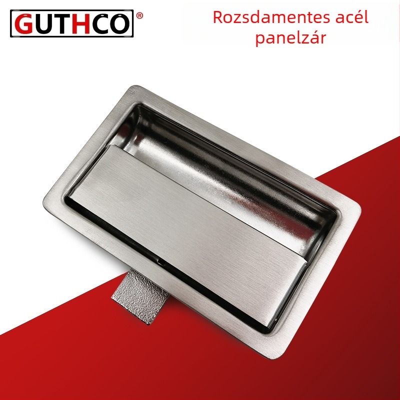 Sowell rozsdamentes acél panel beépített zár, négyszögletes alakú, húzási zár