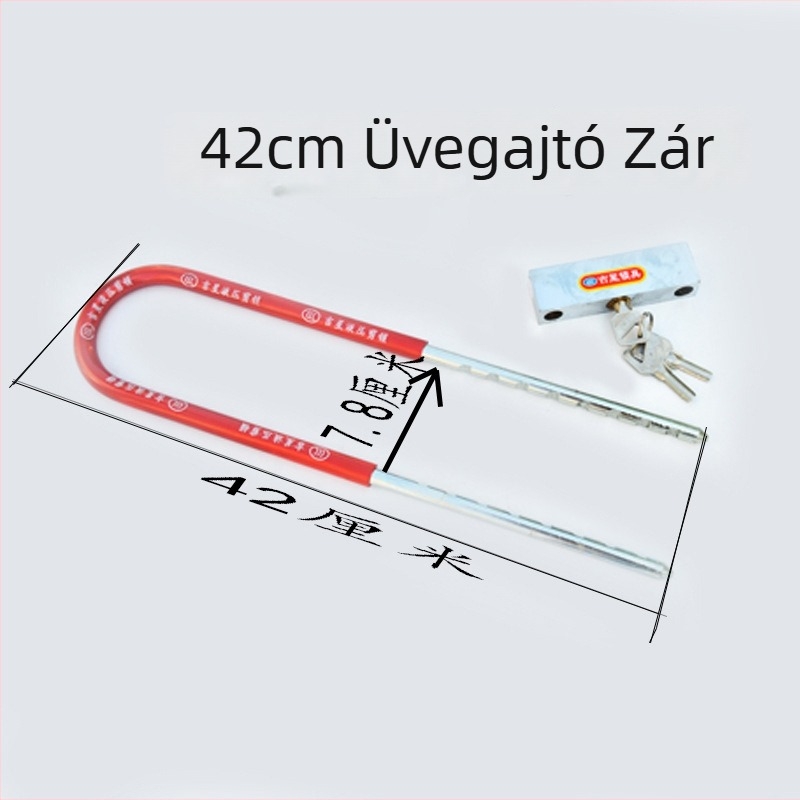 U-alakú zár üvegajtókhoz, kettős nyitású kialakítás, vas- és acél konstrukció, könnyű luxus stílus