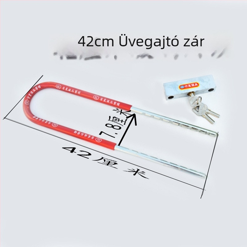 U-alakú zár üvegajtókhoz, kettős nyitású kialakítás, vas- és acél konstrukció, könnyű luxus stílus