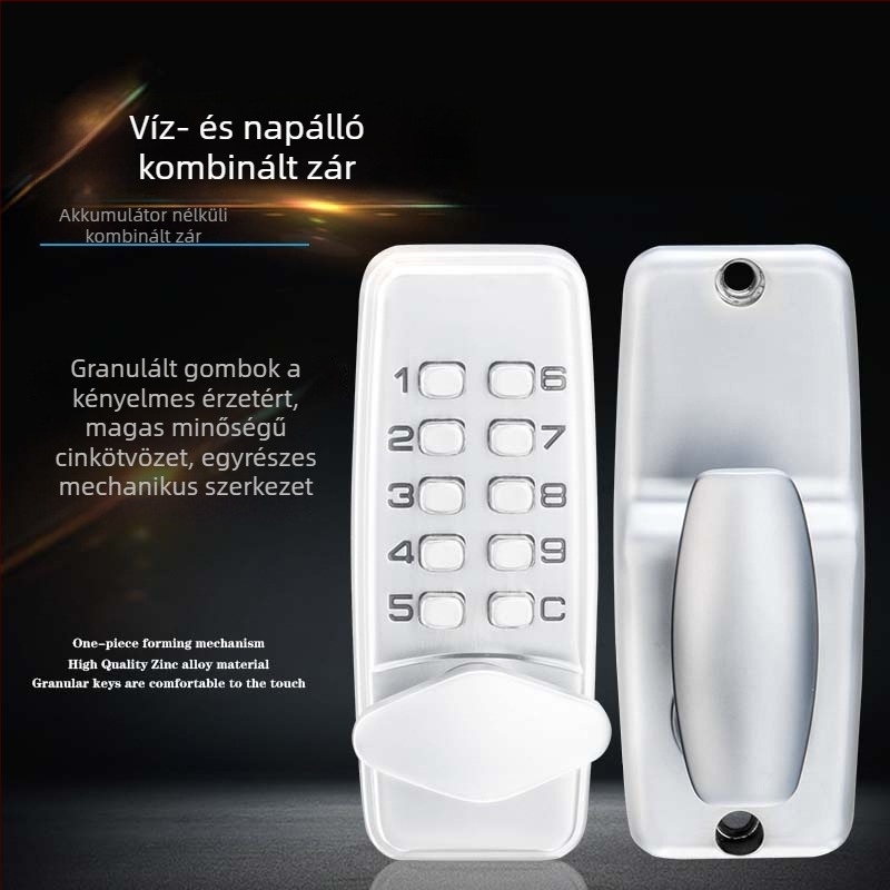 Jin Shiyu mini mechanikus kombinációs zár, cink-ötvözet, modell 380, vízálló