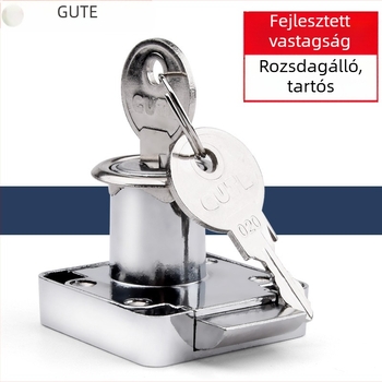 Gut fiókzár – cink ötvözet, modell A138, tömörfa fiókokhoz, modern minimalist stílus