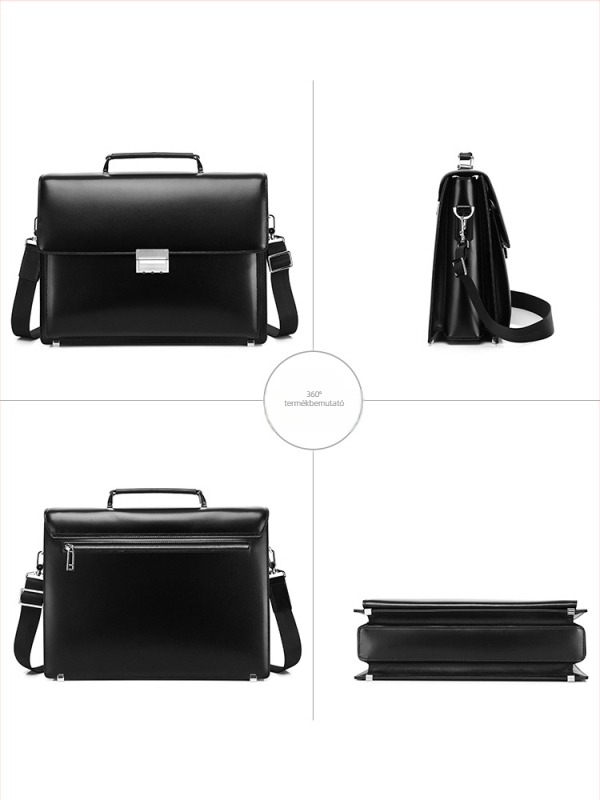 Férfi üzleti táska felsőréteg marhabőrből, városi minimalist stílus, összecsukható kialakítás, poliészter bélés, cafen kelvri márka