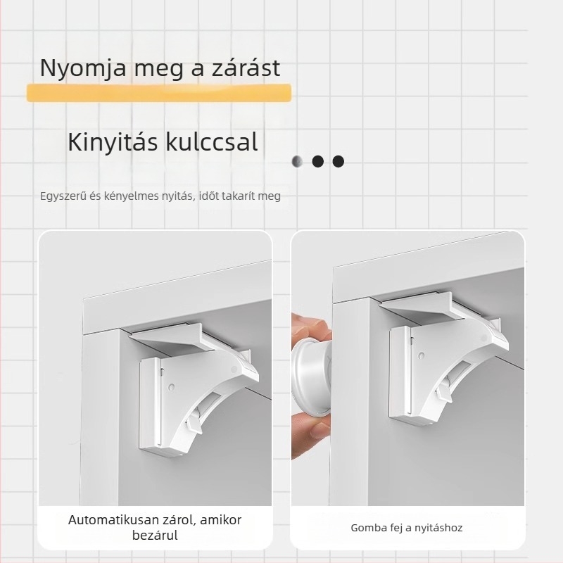 Mágneses fiókezár - The First Force CLCTSUO, műanyag, széles körű alkalmazás, modern egyszerű stílus