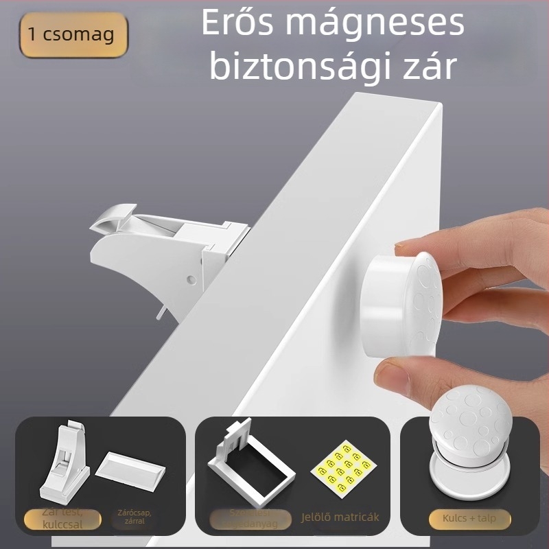 Mágneses fiókezár - The First Force CLCTSUO, műanyag, széles körű alkalmazás, modern egyszerű stílus