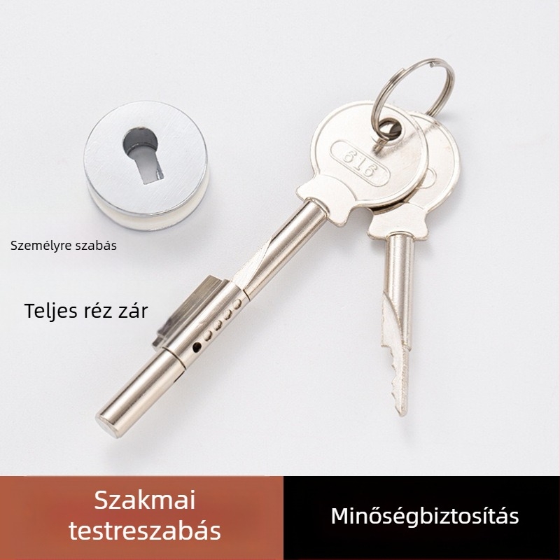 Üvegvitrin-zár háztartási használatra – réz, XS1012, Double Tiger, testreszabható