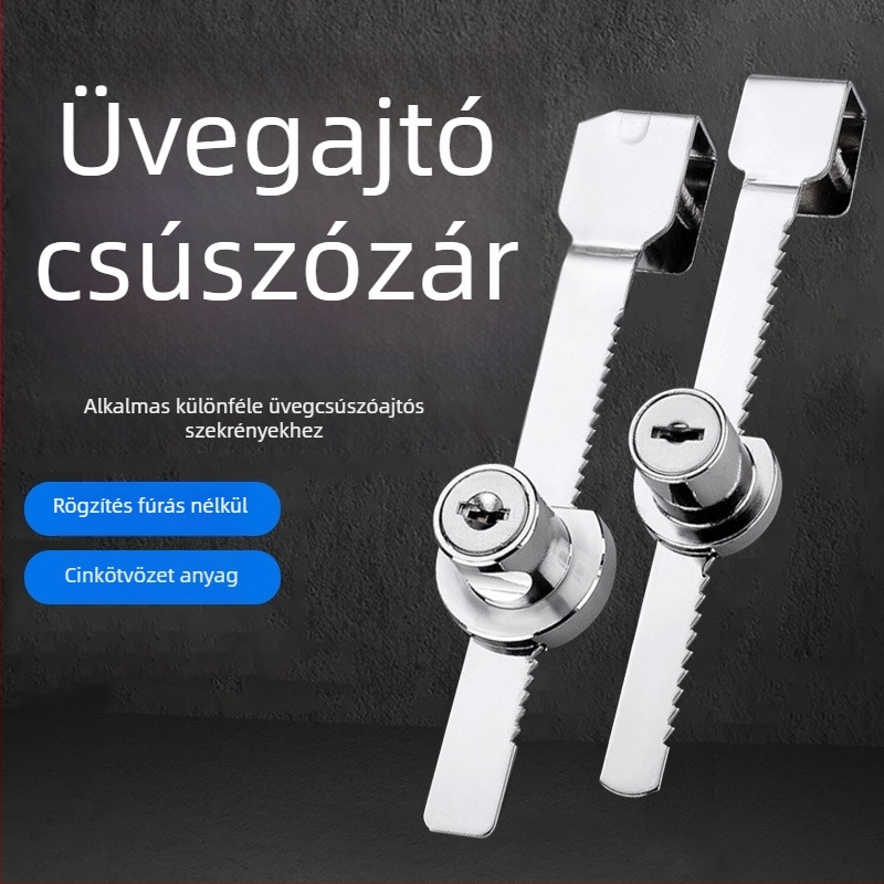 Gu Rui cink-ötvözetből készült zár üveg vitrínához – Modell 318-328, modern egyszerű dizájn