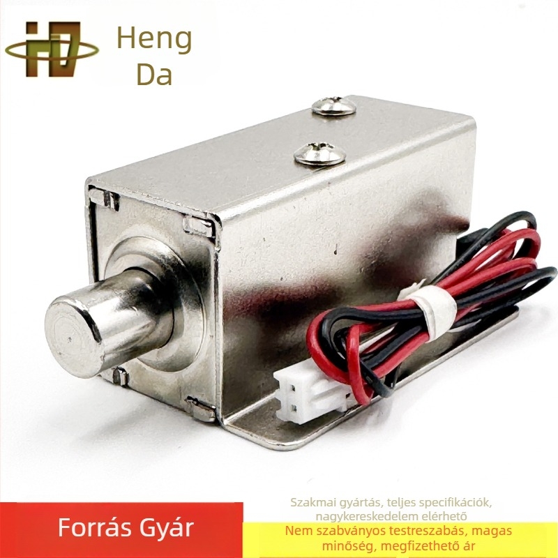 Elektronikus mágneszár 5442-0.83 hengeres, 12V DC, 0.83A, vasból készült ház, szekrényajtókhoz